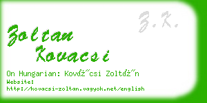 zoltan kovacsi business card